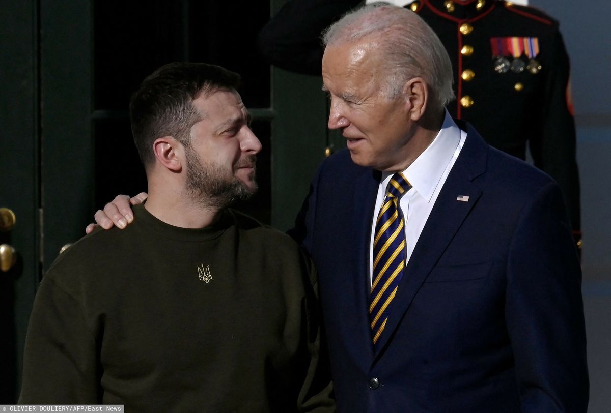 Wołodymir Zełenski i Joe Biden