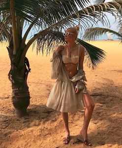 Joanna Horodyńska pręży się na plaży w bikini. Tak chwali się rajskimi wakacjami