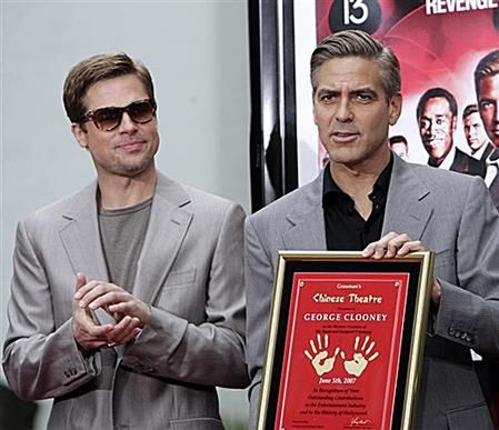 Clooney, Damon, Pitt i Weintraub uwiecznieni