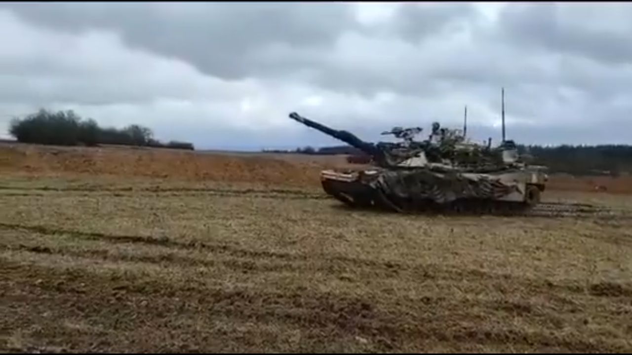 Ukraińscy ćwiczą na czołgach M1A2 Abrams.