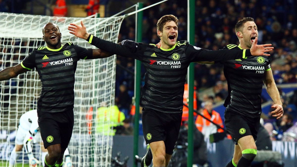 Od lewej: Victor Moses, Marcos Alonso, Gary Cahill