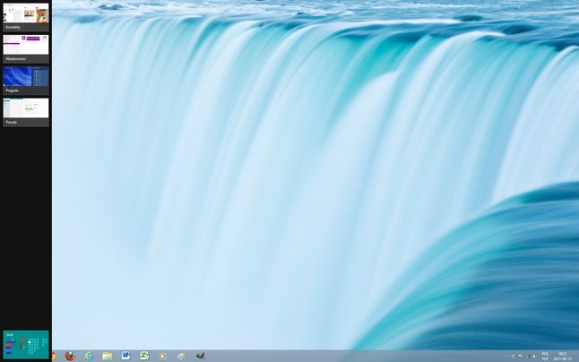 Windows 8 - jeden ze sposobów przełączania między oknami