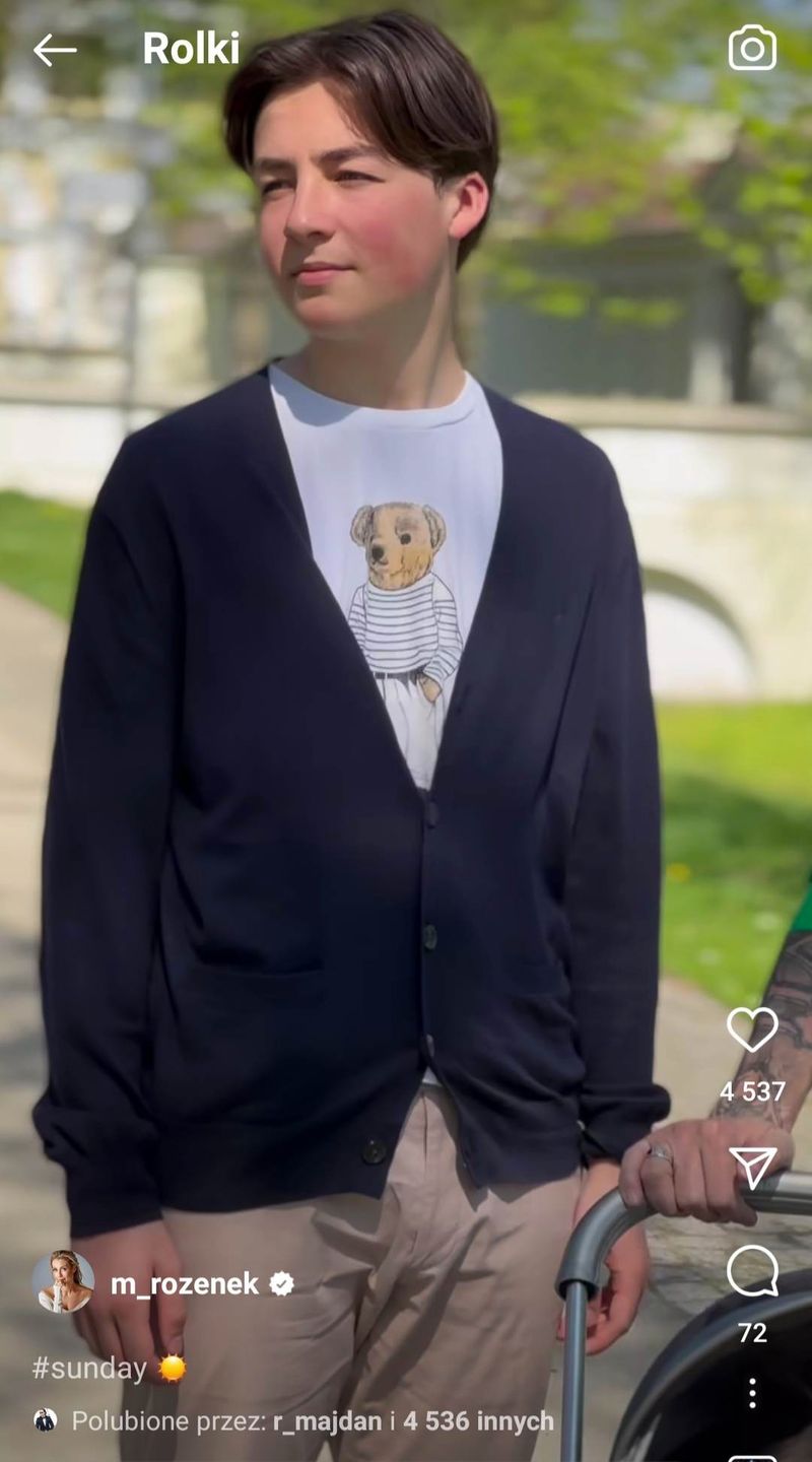 Małgorzata Rozenek z rodziną na spacerze