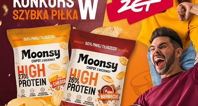 Proteinowe chipsy z soczewicy reklamowane w piłkarskiej kampanii