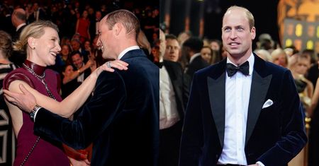 BAFTA 2024. Książę Wiliam SAMOTNIE przybywa na galę. Miał okazję pogawędzić z Cate Blanchett i Davidem Beckhamem (ZDJĘCIA)