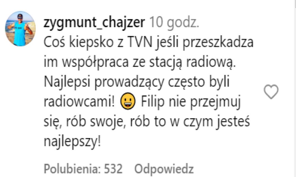 Doświadczony dziennikarz wspiera syna, który rozstał się ze stacją TVN