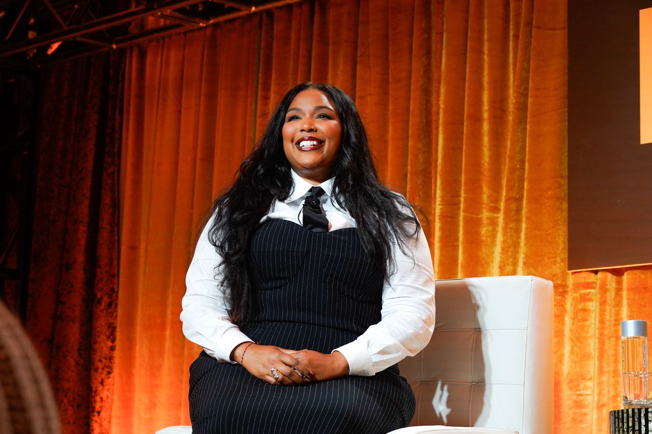 LAGUNA NIGUEL, CALIFORNIA - OCTOBER 14: Lizzo on her music career, the future of her popular shapewear brand, YITTY at the  Fortune's Most Powerful Women Summit 2024 at Ritz Carlton on October 14, 2024 in Laguna Niguel, California. (Photo by Presley Ann/Getty Images for Fortune's Most Powerful Women Summit)