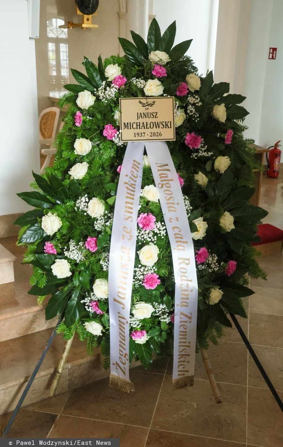 Wieniec na pogrzebie Janusza Michałowskiego
