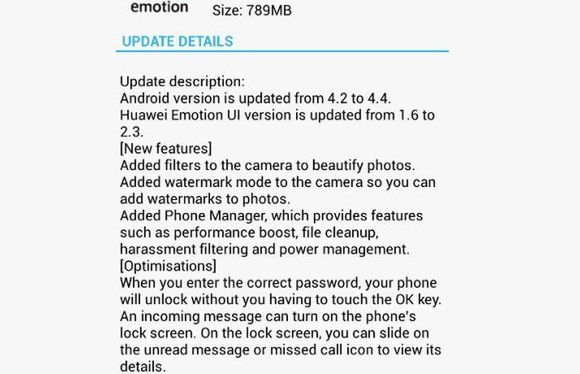 Aktualizacja do Androida 4.4 KitKat dla Huawei Ascend P6