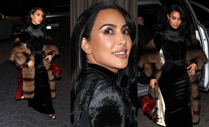 Kim Kardashian pędzi na świąteczne spotkanie