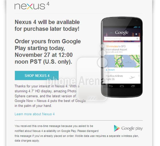 W skrócie: Nexus 4 znów dostępny, aktualizacja serii Nexus, kreatywna promocja Xperii acro S 2