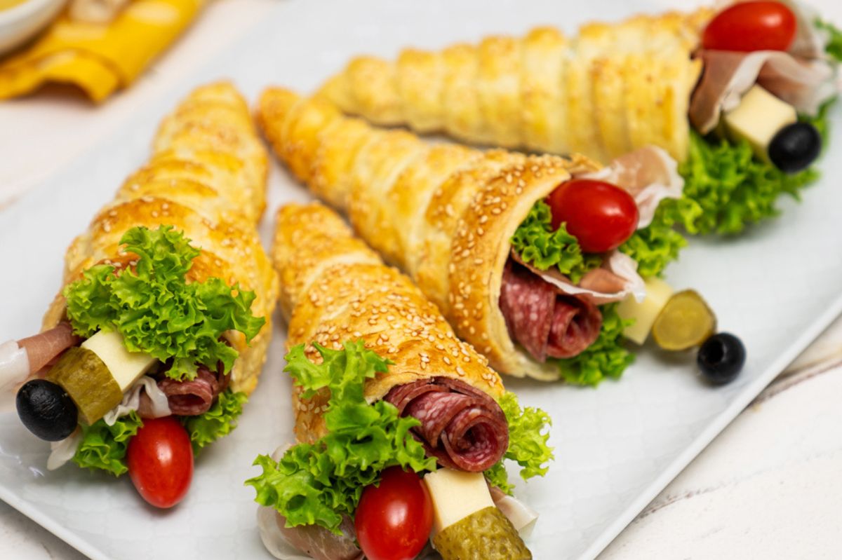 Surprise-filled pastry horns make a fantastic snack