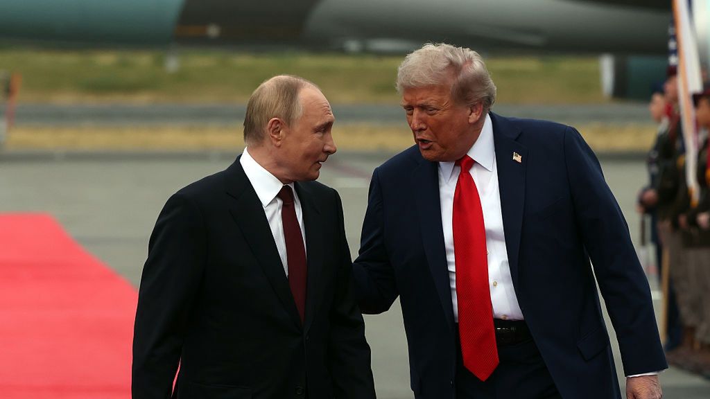U.S. President Trump And Russian President Putin Meet On War In Ukraine At U.S. Air Base In Alaska
ANCHORAGE, ALASKA - AUGUST 15: (RUSSIA OUT) U.S. President Donald Trump and Russian President Vladimir Putin meet for their summit on the war in Ukraine, at U.S. Air Base on August 15, 2025, in Anchorage, Alaska, United States. Putin is having a one-day trip to Alaska. (Photo by Contributor/Getty Images)
Contributor