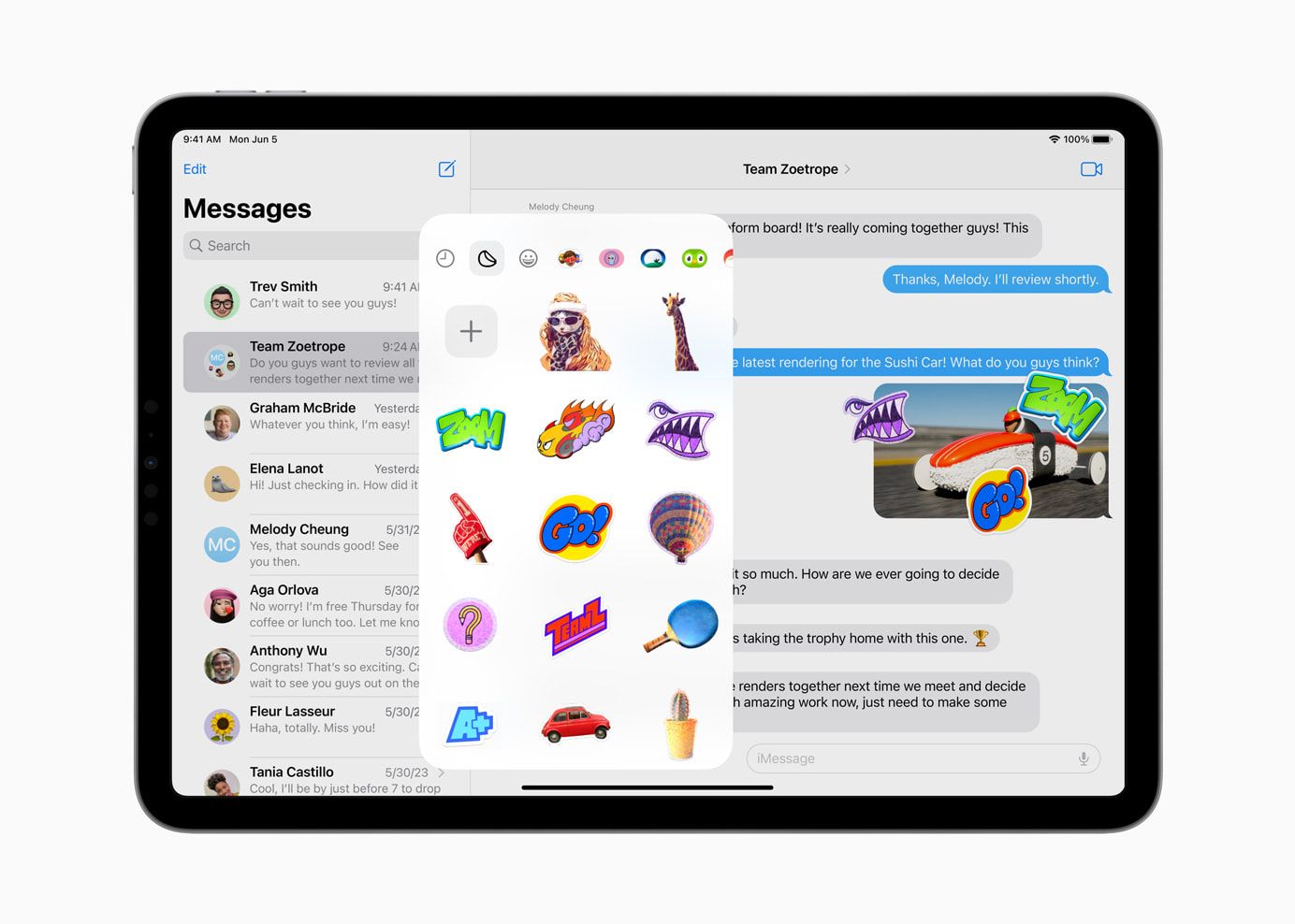 Wiadomości w iPadOS 17