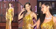 Skąpana w złocie Bella Hadid na gali Bulgari