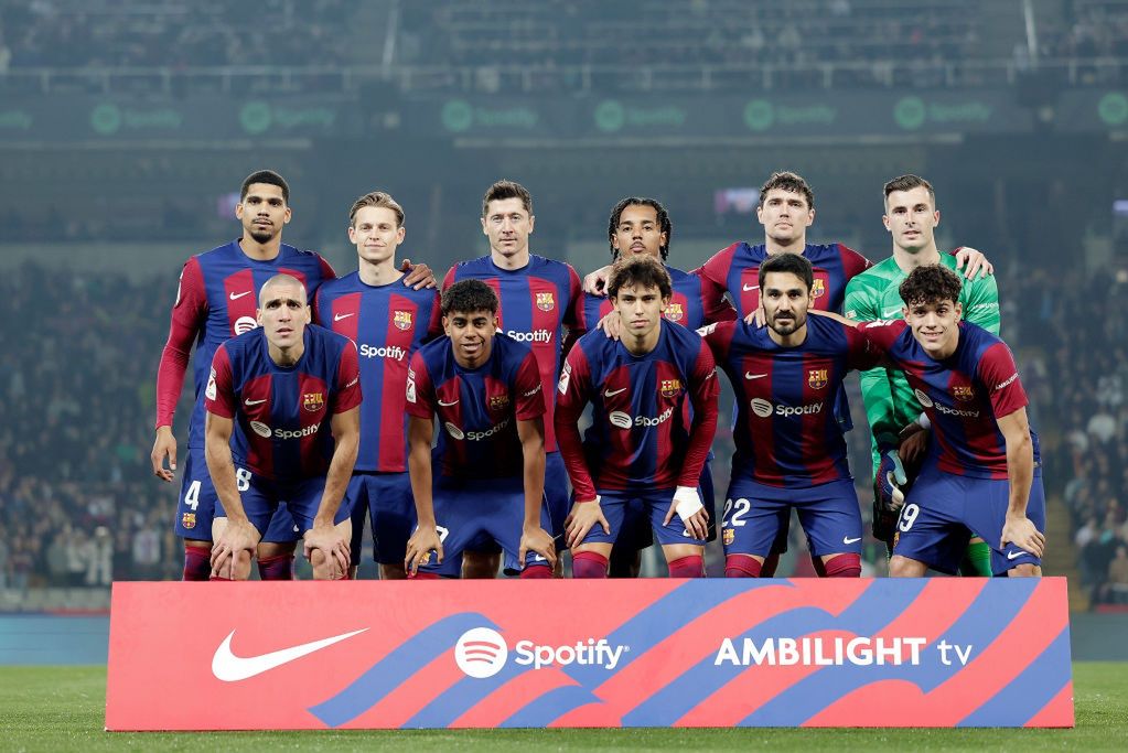 In the photo: FC Barcelona football players