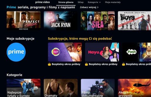Amazon Prime Video w Polsce z dodatkowymi kanałami i pakietami