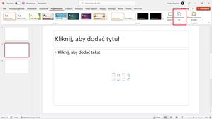 Microsoft PowerPoint, menu Formatowanie tła