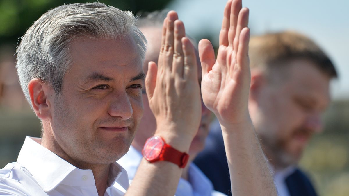 Robert Biedron, MEP, former mayor of Slupsk and LGBT activist, the left-wing political coalition The Left (Lewica) candidate for the presidential election 2020, seen during a presidential campaign in Krakow. On Friday, June 26, 2020, in Krakow, Lesser Poland Voivodeship, Poland. (Photo by Artur Widak/NurPhoto via Getty Images)
