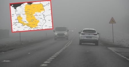 Gęste mgły i marznące opady. Są ostrzeżenia dla 13 województw