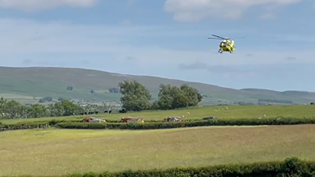 Na miejsce zdarzenia przyleciał helikopter ratunkowy