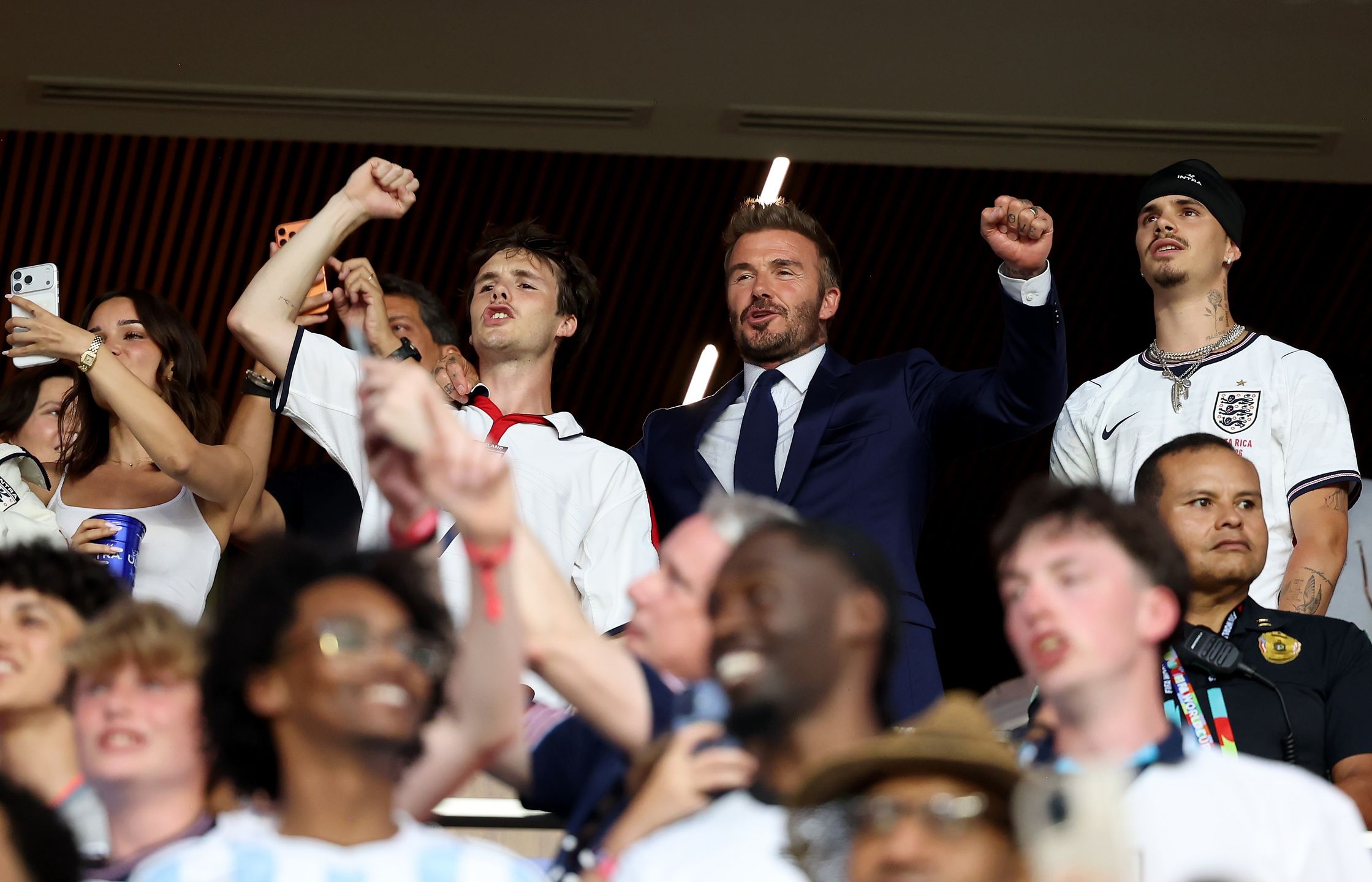 David Beckham z Victorią i dziećmi