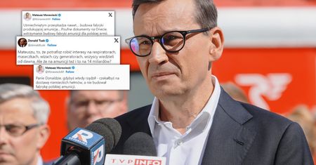 Afera ws. amunicji. Morawiecki do Tuska: Czekałbyś na dostawę hełmów