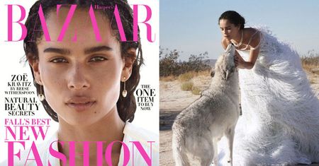 Naturalna Zoe Kravitz bawi się z wilkami w nowej sesji