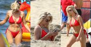 Karolina Pajączkowska szaleje na plaży w czerwonym bikini. Wam też przypomina Pamelę Anderson w "Słonecznym patrolu"? (ZDJĘCIA)