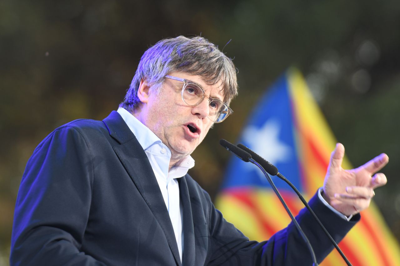 In the photo, the leader of the Junts party Carles Puigdemont