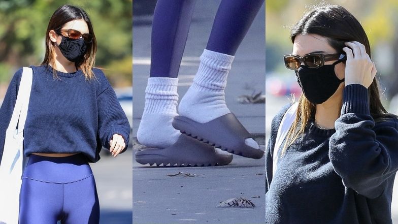 Kendall Jenner maszeruje na siłownię w klapkach i skarpetach