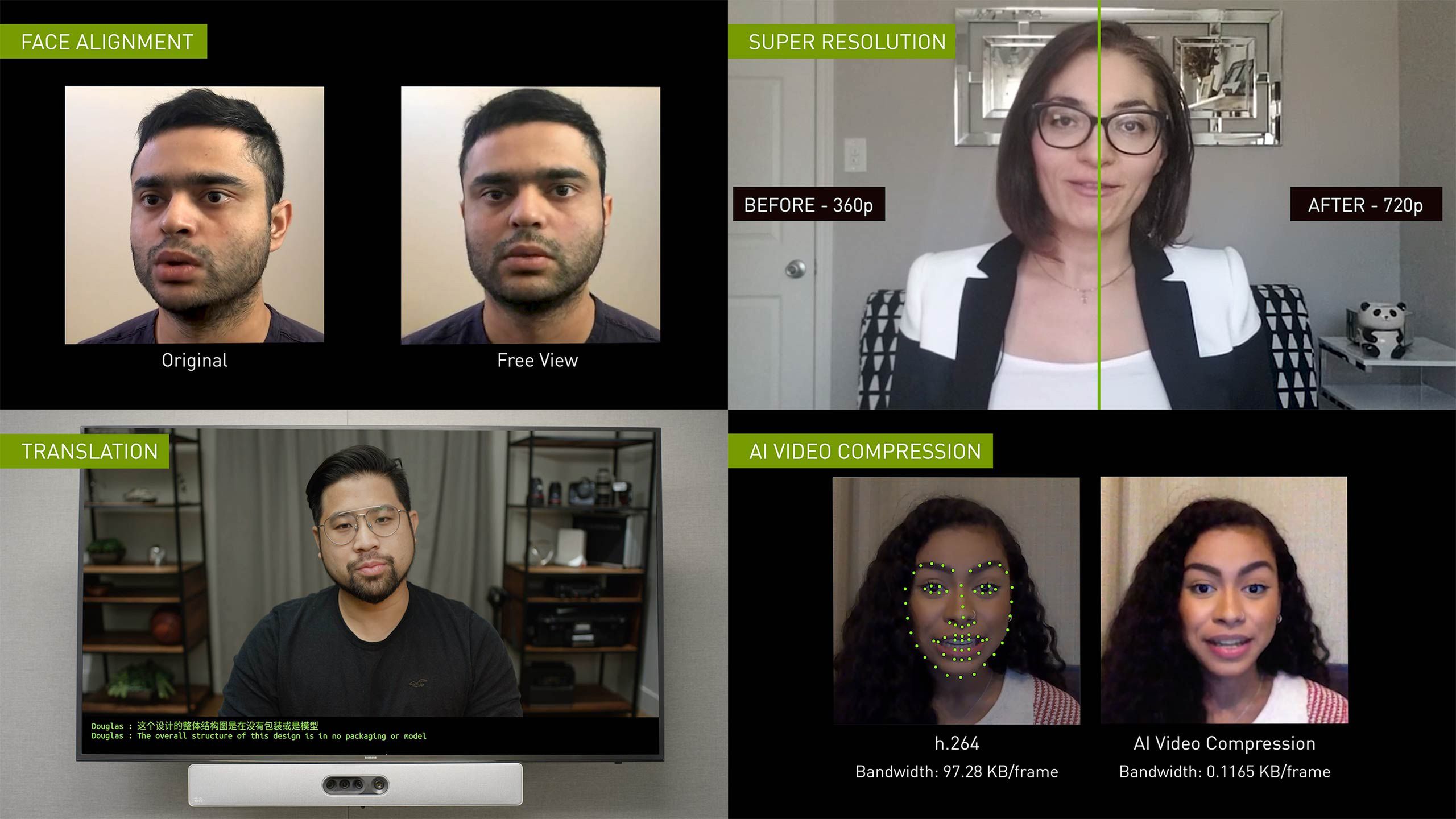 NVIDIA Maxine zamieni kiepskiej jakości wideo z kamerki internetowej w HD 2