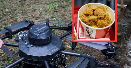 Kurczak z KFC dostarczony dronem na front. Nietypowa akcja ukraińskich żołnierzy
