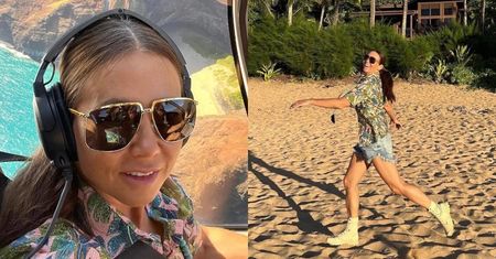 Kinga Rusin ogłasza, że SZUKA domu na Hawajach i podlicza wyprawę z kokpitu helikoptera: "Wydaliśmy MAJĄTEK"