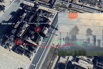 Atak dronów na Omsk: Płonie wielka rafineria w Rosji