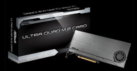 ASRock Ultra Quad M.2 Card - sposób na połaczenie czterech nośników M.2 NVMe