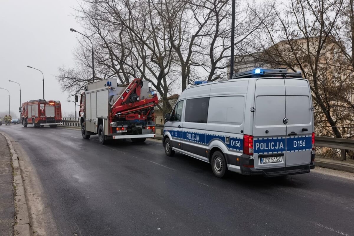 Karambol na wiadukcie ul. Mełgiewskiej w Lublinie
