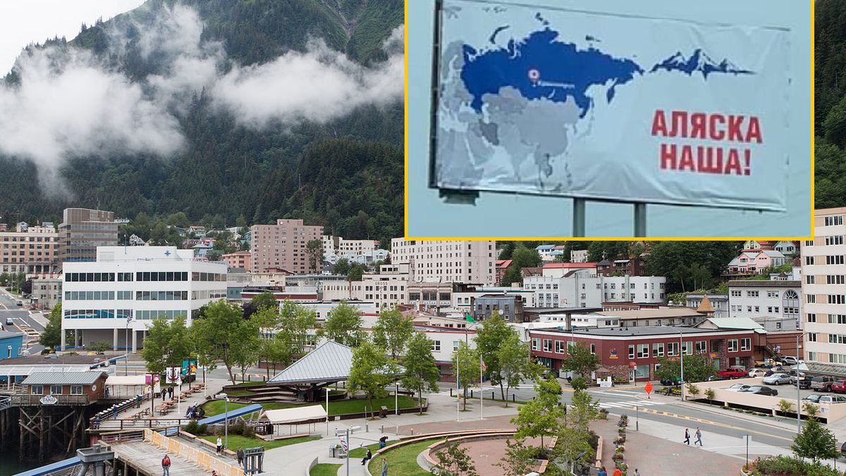 Plakaty z tekstem "Alaska jest nasza" zawisły w Rosji 