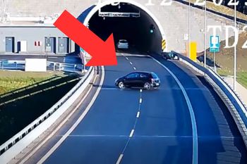 Było o włos od tragedii. Kierowca zrobił to tuż przed tunelem