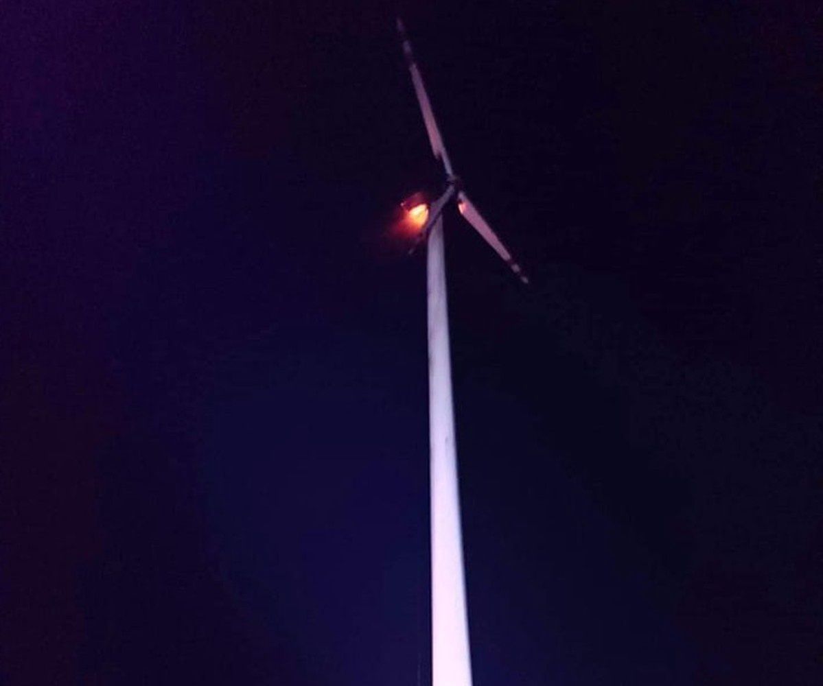 Kosztowny pożar turbiny wiatrowej w Wielkopolsce. Z dymem poszły 2 miliony złotych