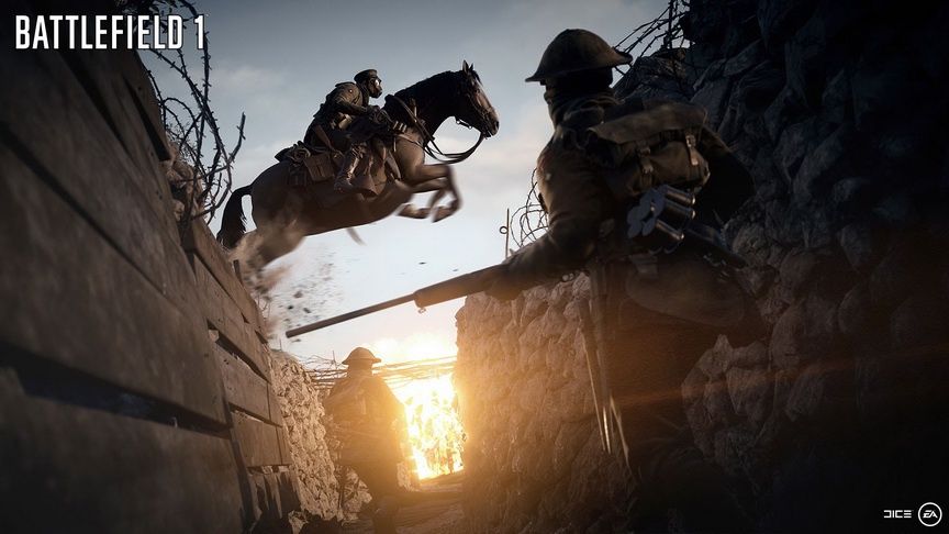 Realizm w Battlefield 1 - koń bez maski