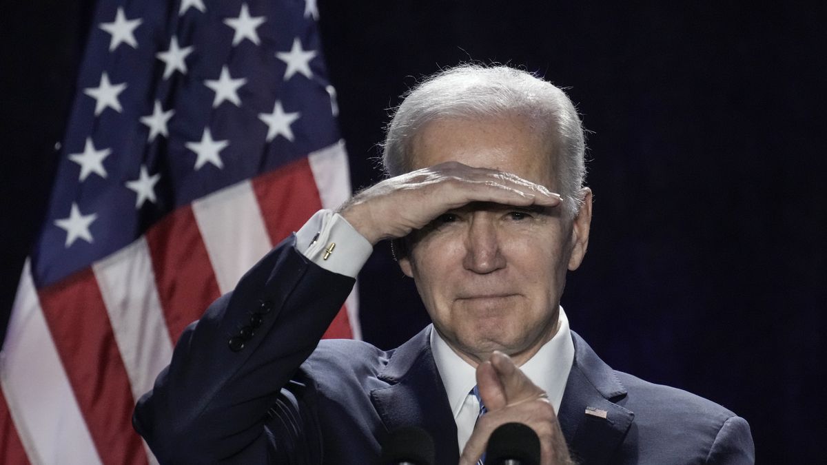 BALTIMORE, MARYLAND - MARCH 1: U.S. President Joe Biden speaks during the annual House Democrats Issues Conference at the Hyatt Regency Hotel March 1, 2023 in Baltimore, Maryland. Biden spoke on a range of issues, including bipartisan legislation passed in the first two years of his presidency. (Photo by Drew Angerer/Getty Images)