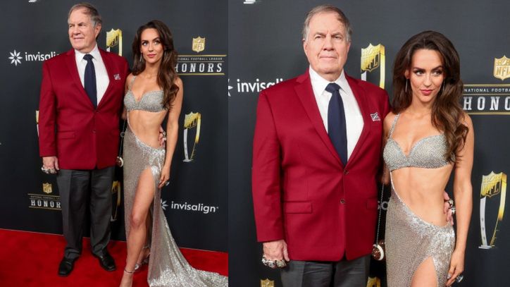 Bill Belichick i Jordon Hudson na gali NFL Honors