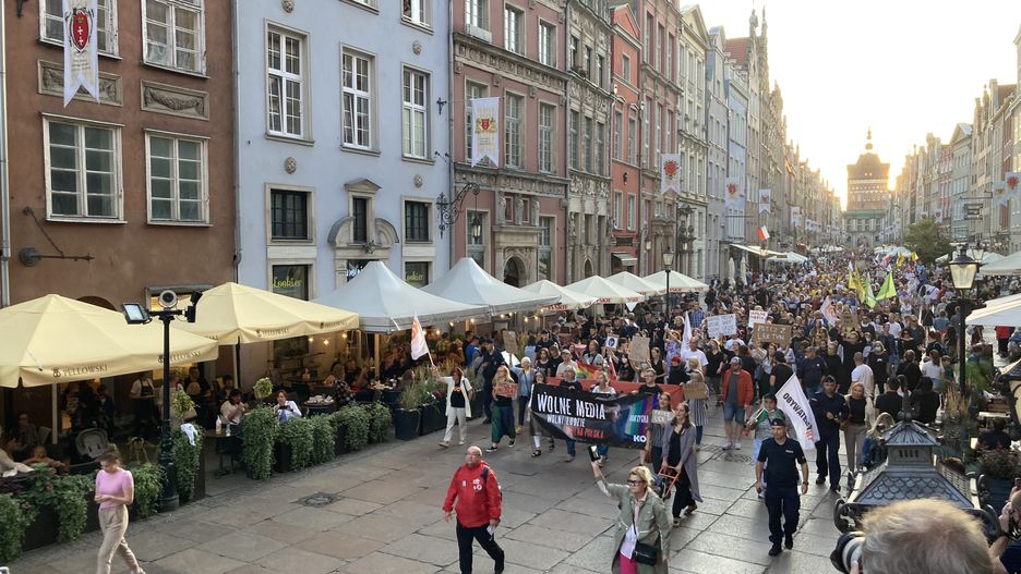 Gdańsk. Protest przeciwko "Lex TVN"