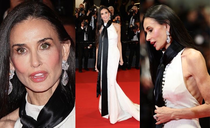 Demi Moore eksponuje żebra na festiwalu w Cannes