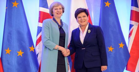 Theresa May w Polsce. Szydło: Polska nie będzie naciskać na Wielką Brytanię