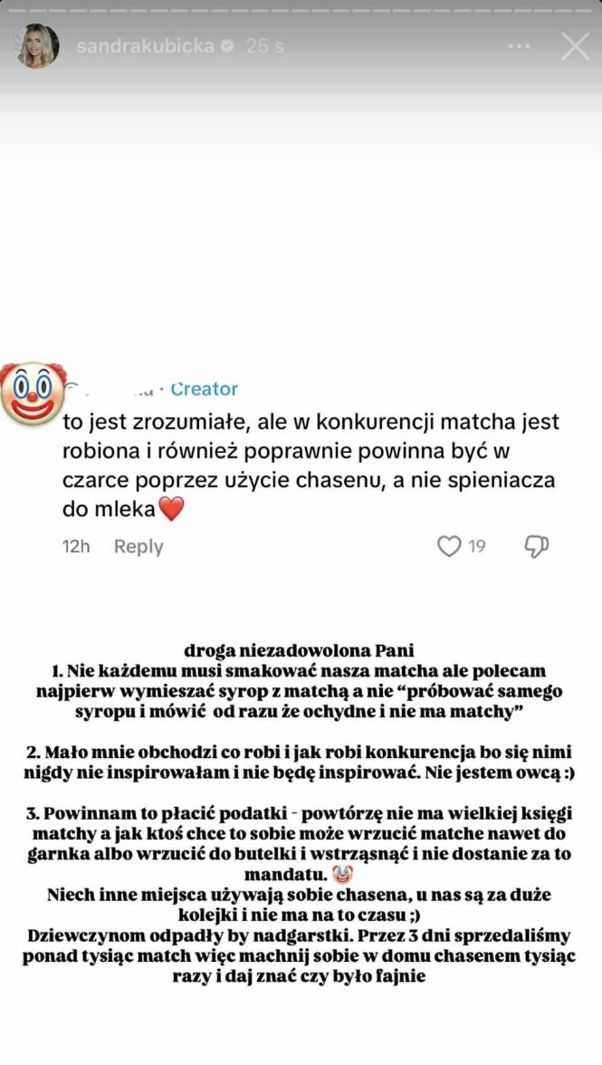 Sandra Kubicka odpowiedziała na krytykę