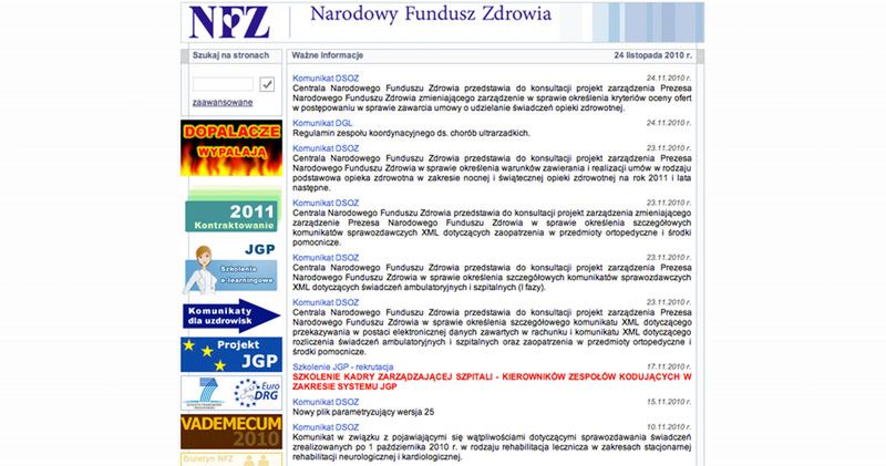 Narodowy Fundusz Zdrowia (Fot. www.nfz.gov.pl)
