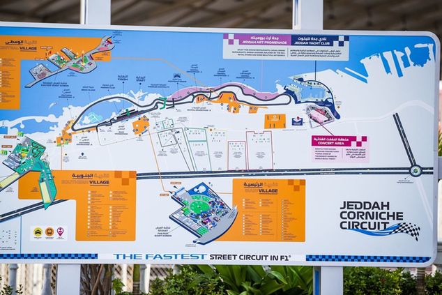 Tak wygląda nitka toru w Dżuddzie (fot. Alfa Romeo Racing ORLEN)