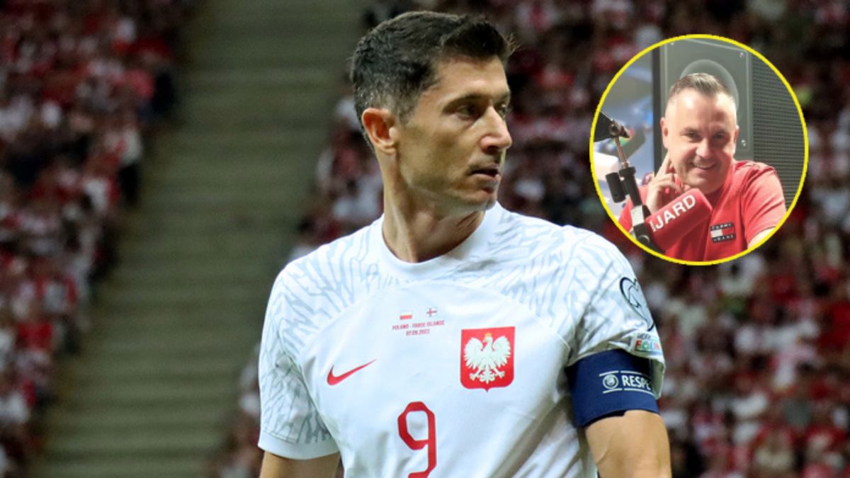 Na dużym zdjęciu: Robert Lewandowski (WP SportoweFakty), w kółku: Piotr Wołosik (Twitter)